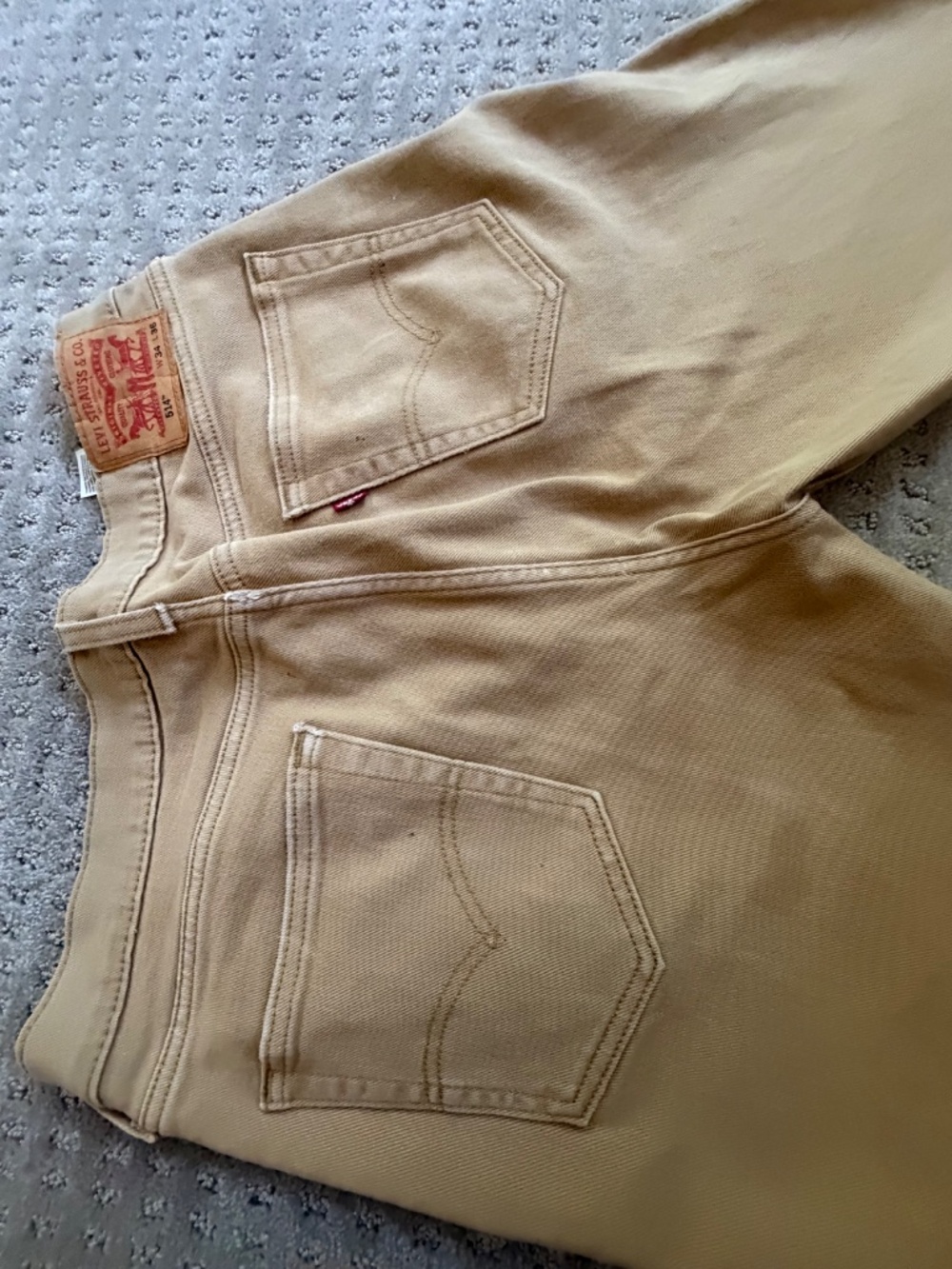 Levis Mens 514 Jens 34x36 Khaki - Picture 3 of 6
